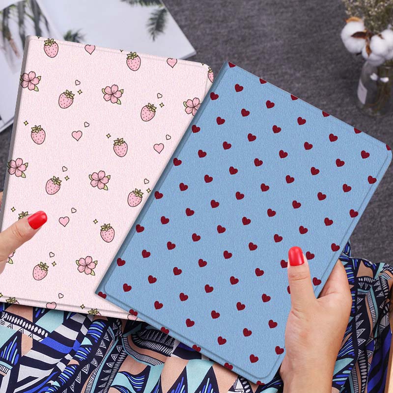 Lenovo Tablet Plus Accessories - Cartoon Red Heart Pattern Gift Tablet