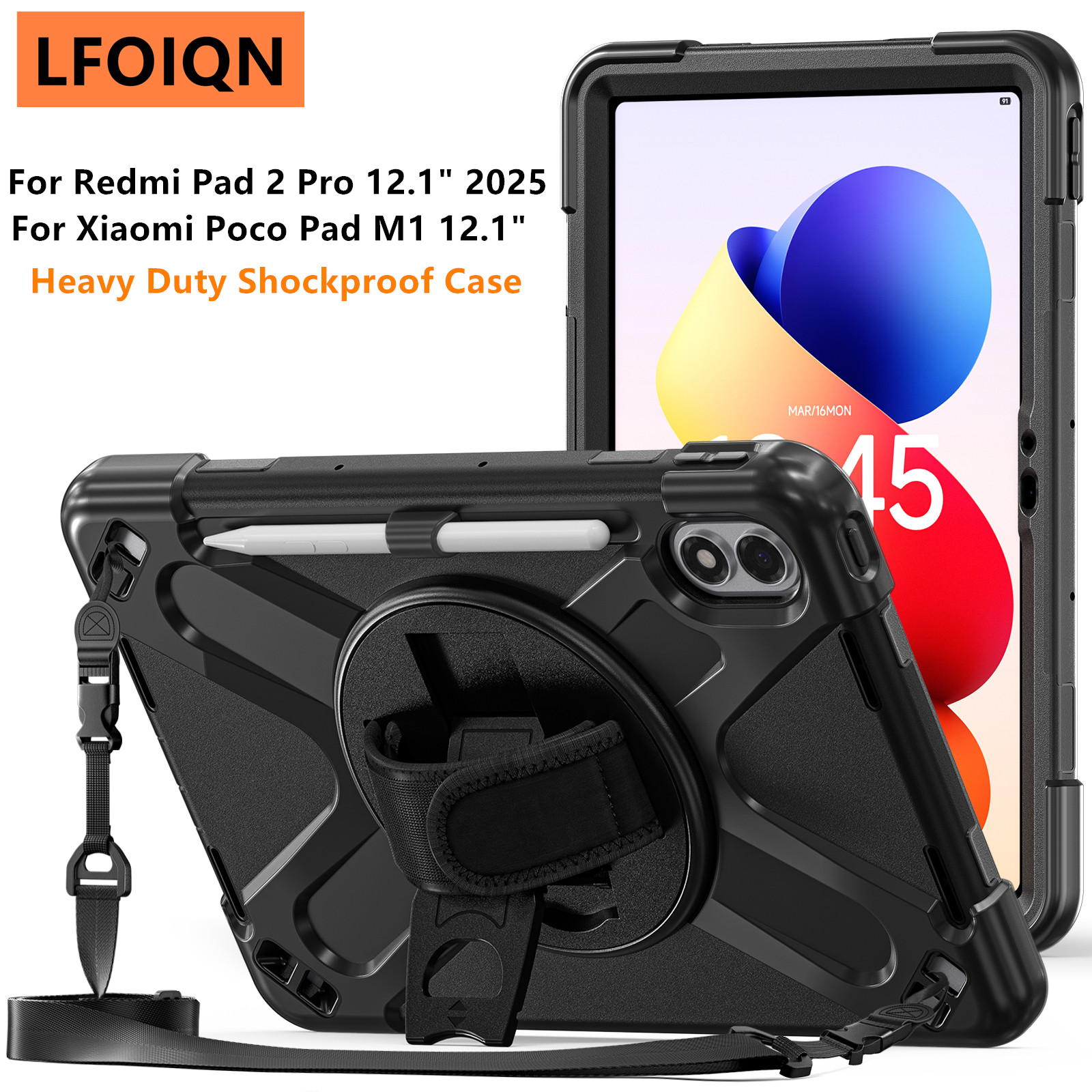 Poco Tablet Accessories - LFOIQN Heavy Duty Shockproof Case For