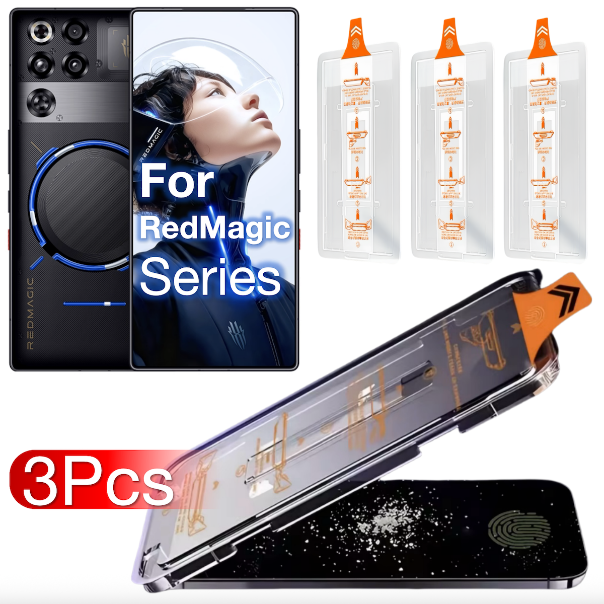 Redmagic Tablet Accessories - 3Pcs For ZTE Nubia RedMagic Red