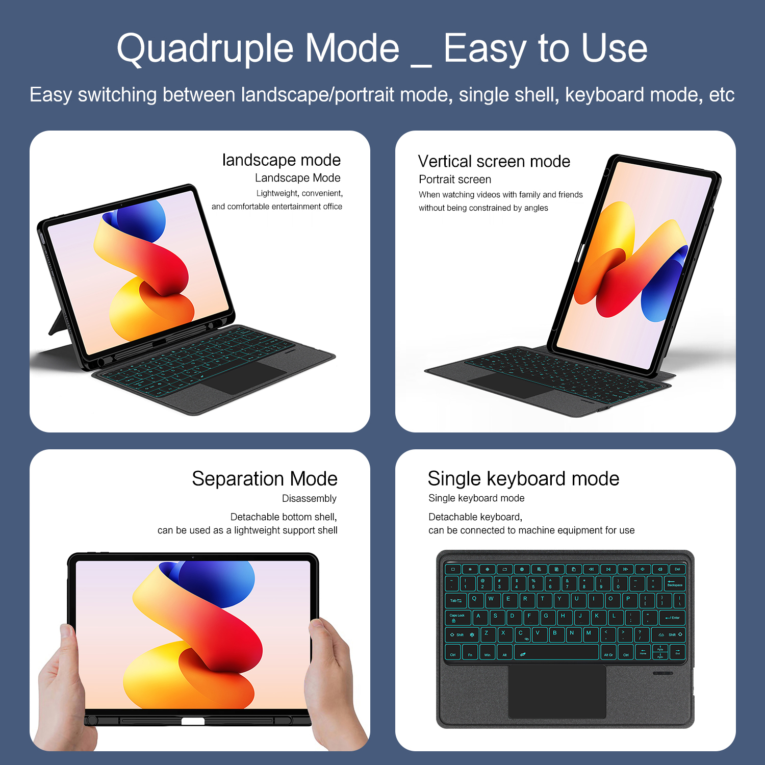 Magic Keyboard Case For Xiaomi - Poco Tablet Accessories recensione e prezzo