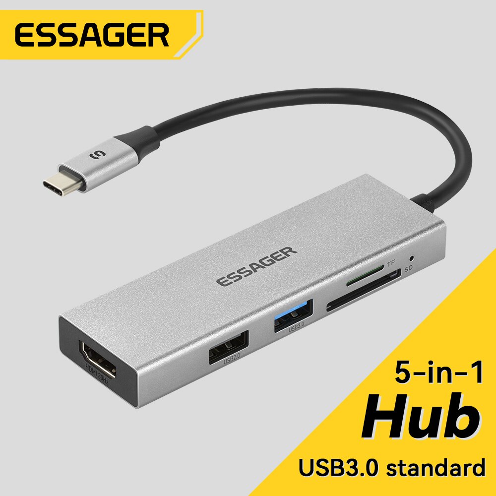 Essager 5 in 1 USB C HUB HDMI- - Usb Hub Type C recensione e prezzo