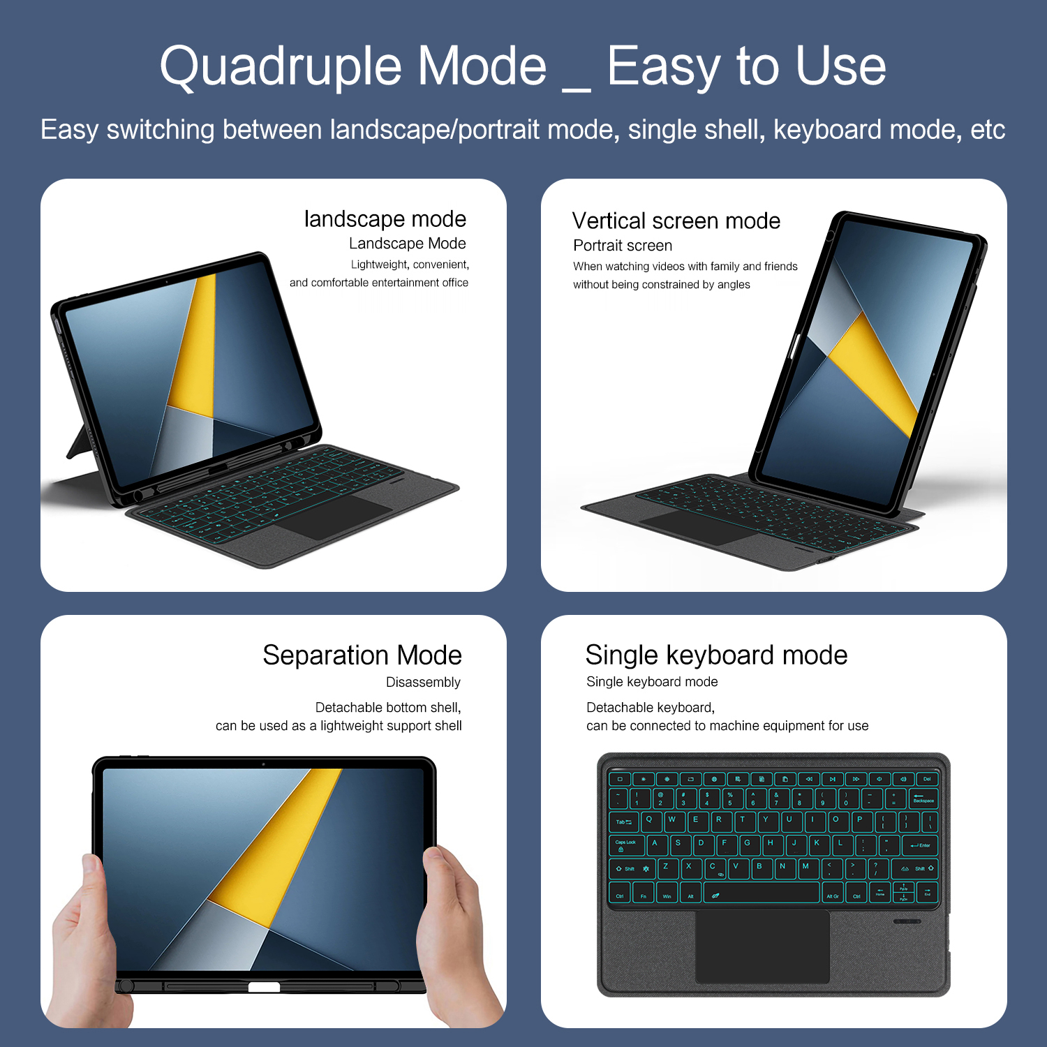 Detachable Magic Keyboard Case - Poco Tablet Accessories recensione e prezzo