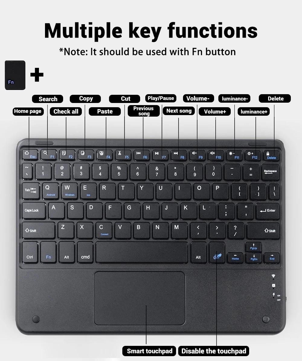 Touchpad Keyboard Case For Xia - Poco Tablet Accessories recensione e prezzo