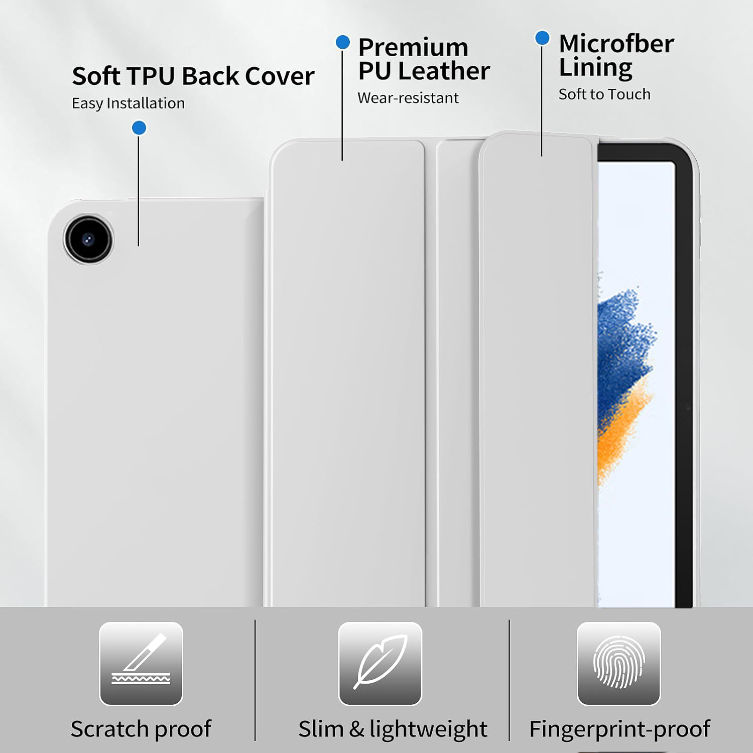 Tri-fold Flip Case For Samsung - Vortex Tablet Accessories recensione e prezzo