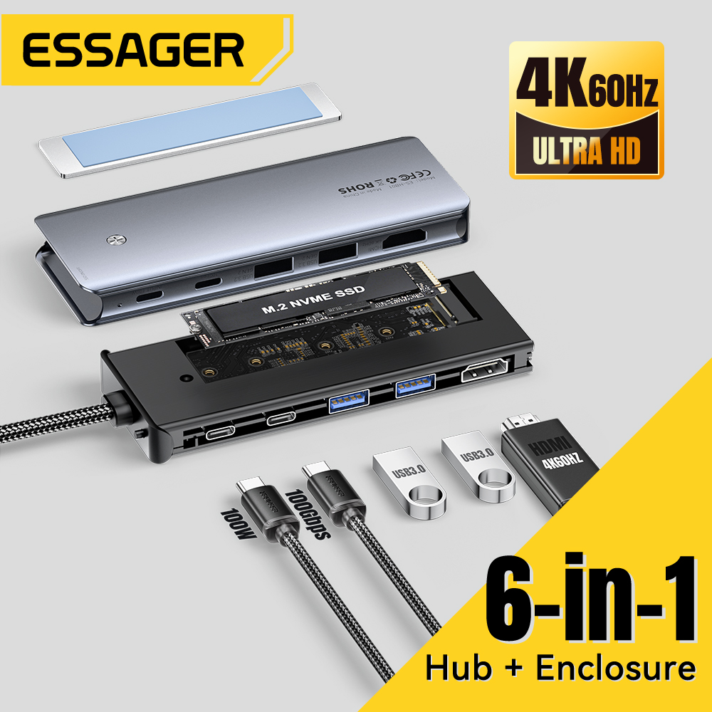 Essager USB C Hub With M.2 SSD - Usb Hub Type C recensione e prezzo