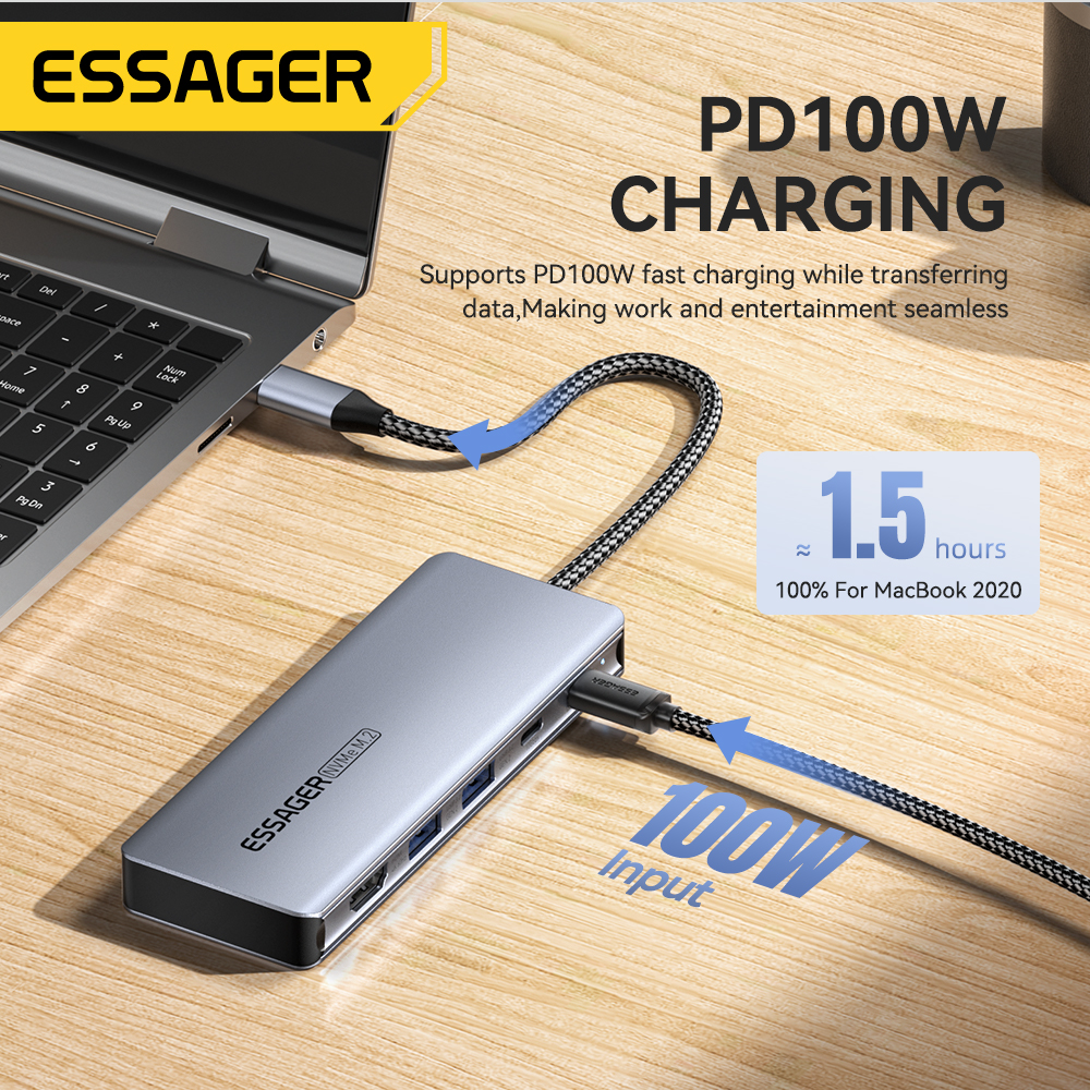 Essager USB C Hub With M.2 SSD - Usb Hub Type C recensione e prezzo
